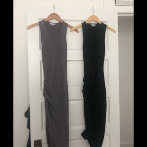 James Perse long tank dress S1 pair black and grey